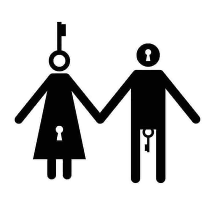 Zena a muž - symboly vztahové i sexuální.